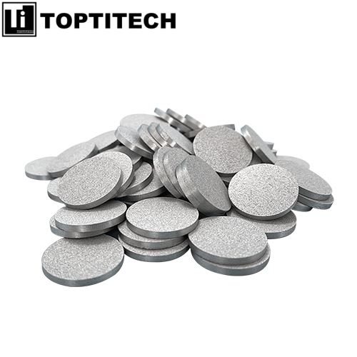 3um Disg Hidlydd Metel Sintered Titaniwm Customizable